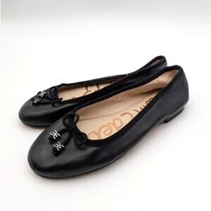 Sam Edelman Flora Ballet Flat Women's Sweet Bow Black Size US4M EU33.5